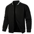 thumbnail image 1 of pstuiky Camisas para hombre de manga larga, Chaqueta de manga larga con cuello alto y cremallera de color liso para hombre Tops casuales para hombres xl, 1 of 4