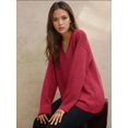 thumbnail image 2 of Thick Knit V-neck Sweater, 2 of 6
