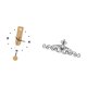 thumbnail image 5 of Reloj de pared silencioso de metal, decoración de pared con números , placa floral, decoración colgante para interiores y exteriores, h, 5 of 8