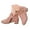 Pink, variant on Kids Ankle Boots Boys Girls Buckle Suede Low Heel Dress Shoes Cowgirl Short Booties(Pink,35)