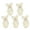 Beige, variant on 5Pcs Rabbits Pendant Plush Rabbits Plush Stuffed Rabbits Keychain Bouquet Toy For Ornaments Activity Gifts