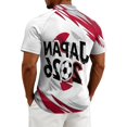 thumbnail image 5 of 2026 Soccer Cup Jersey for Men, Polo Collar Short Sleeve National Flag & Ball Graphic Top - Breathable Fan Shirt for Match Day & Casual Wear White XL, 5 of 5