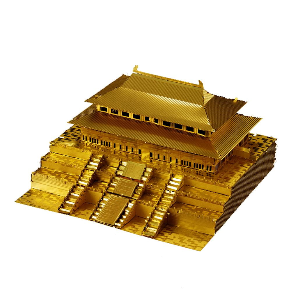 Silver Forbidden City 3D Puzzles DIY Showcase Model Kits Metalwork 1:570 