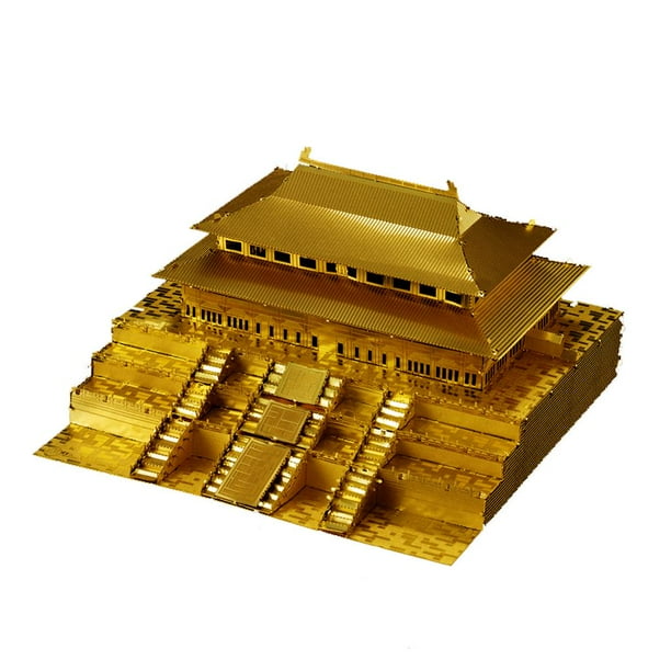1: 570 Juguete De Rompecabezas 3D Metal Modelo De Ciudad Prohibida Dorado De Inteligencia Para Niños