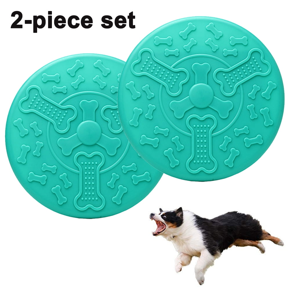 Dog Frisbee Toy, BiteResistant LargeSized Rubber Frisbee Game Toy for