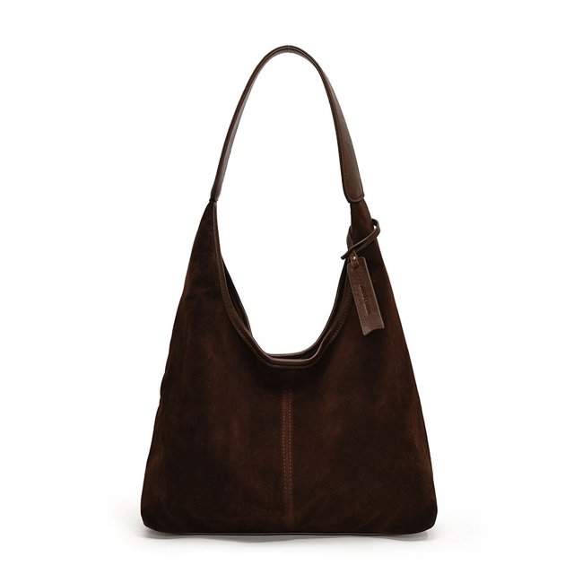 Bolso Hombro Esmerilado para Mujer Femenino Ante Gran Capacidad Color Sólido