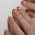 thumbnail image 3 of YTTAL French Tip Press on Nails Designs Short Square Fake Gloss False Spring Nails French Acrylic Nails Reusable Artificial Nails for Women 24PC, 3 of 19