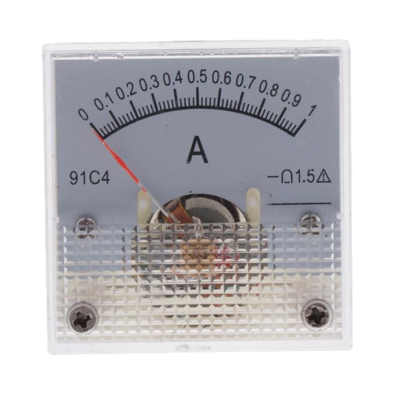 5-Piece DC Analog Panel Mini AMP Meter Gauge Ammeter Voltmeter 91C4 0-1A/10A 