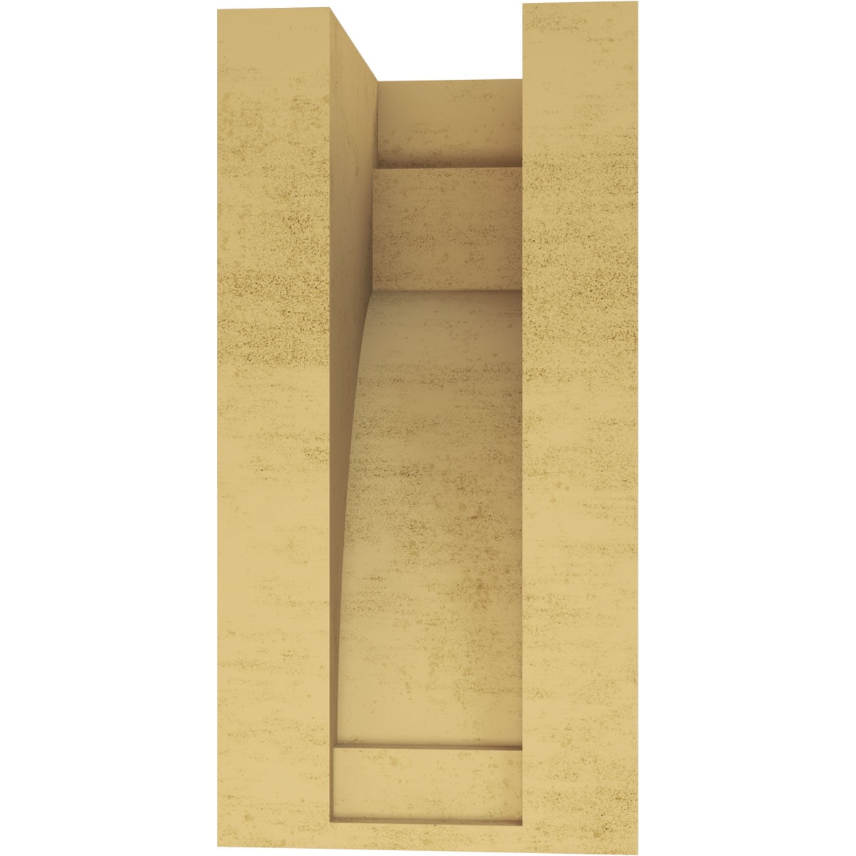 6"W x 6"D x 12"H Wide Rivera Rough Cedar Woodgrain TimberThane Corbel, Primed Tan