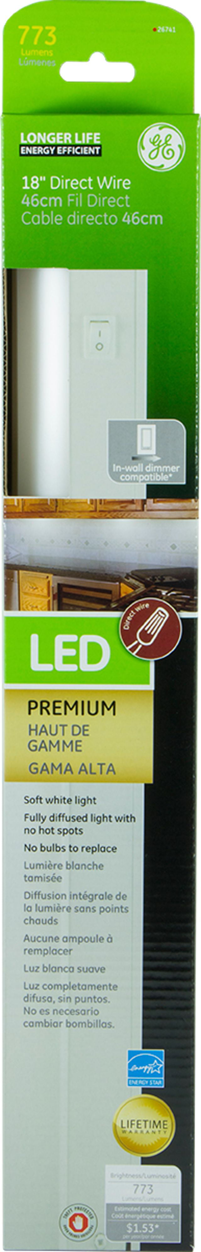 Premium LED Direct Wire Under Cabinet Fixture 26741 for sale online GE 18 In