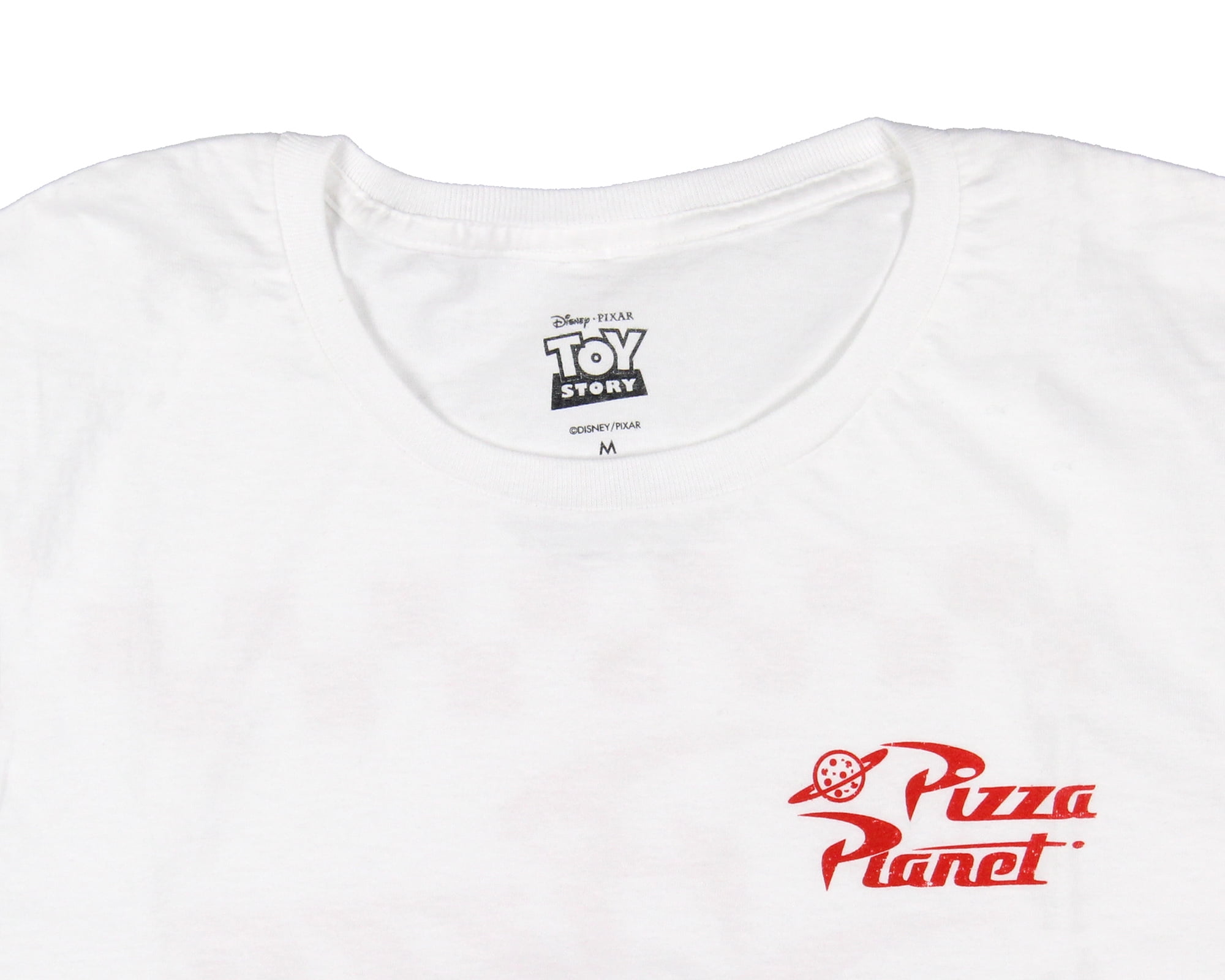 Toy Story Men's Pizza Planet Food and Fun Space Port Two-Sided T