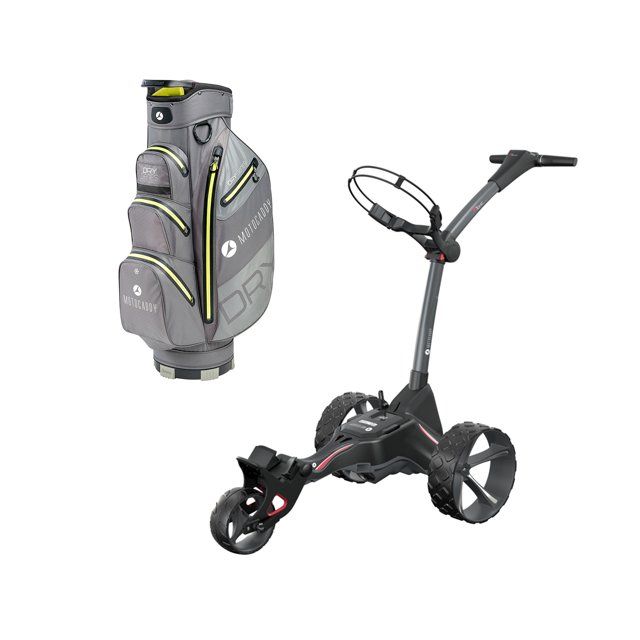 Motocaddy M1 DHC 3 Wheel Electric Caddy with Golf Club Bag, Lime