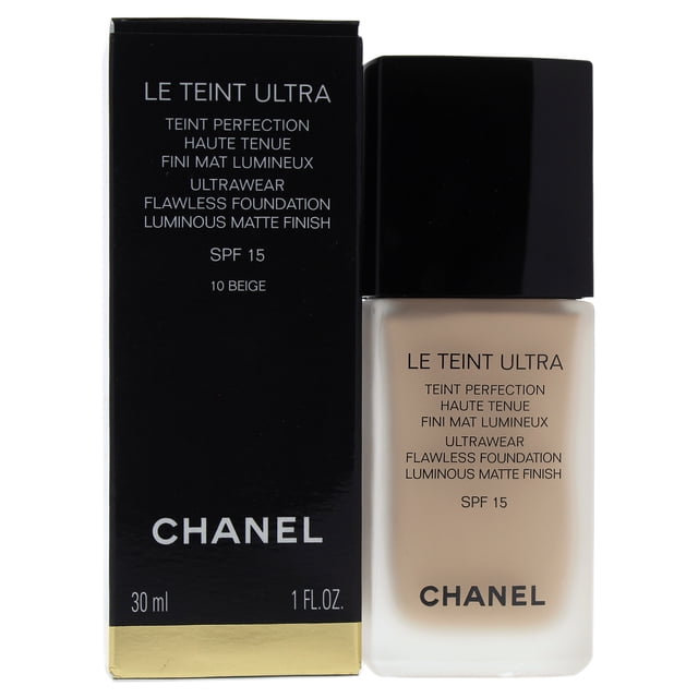 Fundación Chanel Chanel Le Teint Ultra Ultrawear Flawless Foundation SPF 15 - 10 Beige Fundación Dama 1oz