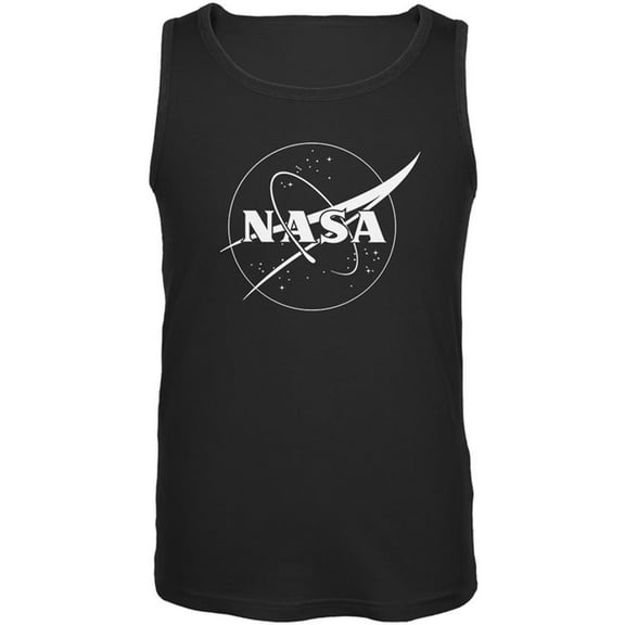 NASA Outline Logo Mens Tank Top Black X-LG