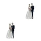 thumbnail image 4 of Cateissary Muñecos para decoración de pasteles, figurita de resina para novia y novio, soporte para manualidades de boda, pareja de aniversario, Escribe un 2Conjunto, 4 of 6