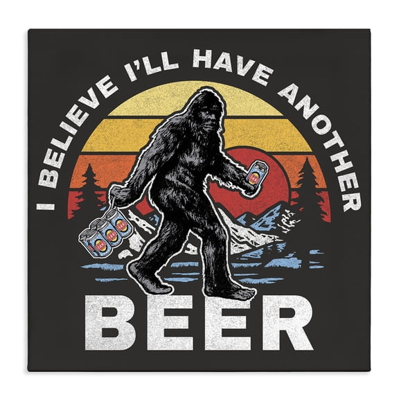 Stupell Industries Eclectic Another Beer Monster Canvas Art, 17 x 17, by Jedco Brands Inc.