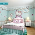 thumbnail image 3 of Papel tapiz rosa de hello kitty, diseño del hogar 3d para decoración de habitación de niños, mural, 3 of 4