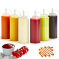 thumbnail image 3 of Coofit Squeeze Bottle Plastic Refillable 8.45oz Squeeze Squirt Bottle Condiment Bottle, 3 of 10