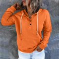 thumbnail image 6 of Deals Lindreshi Sweatshirts for Women Loose Fit Clearance Women's Hooded Solid Color Long-Sleeved Sweatshirt Casual Blouse Pullover Tops, 6 of 7
