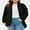 Black, variant on DOKOTOO Plus Size Cardigan for Womens Long Sleeve Casual Open Front Asymmetrical Knit Light Cardigans Sweater(1X-5X)