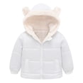 thumbnail image 2 of NOLDARES Toddler Winter Coats Lightweight Puffer Jacket for Baby Infant kids(White,12-18 Months), 2 of 5