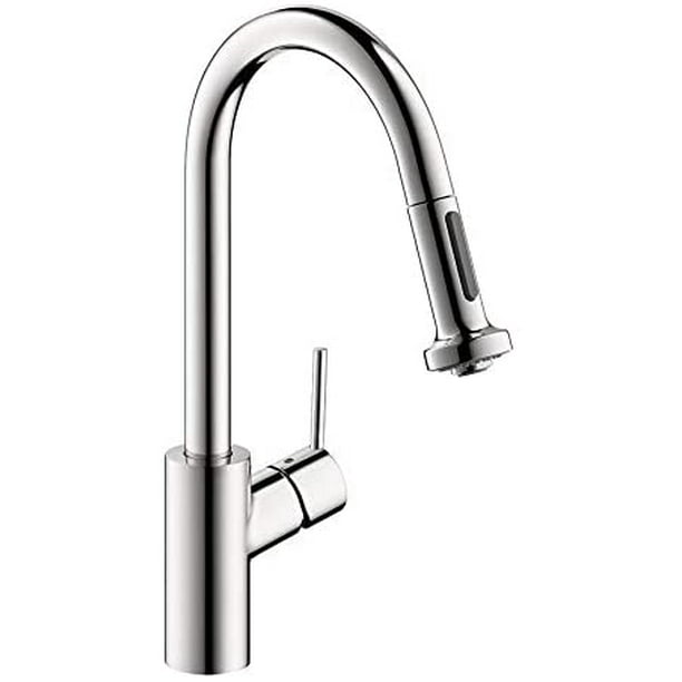 hansgrohe 04287800 Talis S 14-inch Tall 1-Handle Bar Faucet in Stainless  Steel Optic Drain Sold Separately