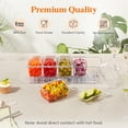 thumbnail image 4 of Lifewit 2 Pack Ice Chilled Condiment Caddy with 5 Containers(2.5 cup), Condiment Server with Separate Lids, Serving Tray Platter for Bar Accessories, Fruit, Salad, Taco, Party Garnish, 4 of 9