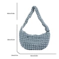 thumbnail image 4 of Bolso de mano a cuadros para mujer, correas de hombro ajustables suaves, Bolso de citas diario a la moda, 4 of 8