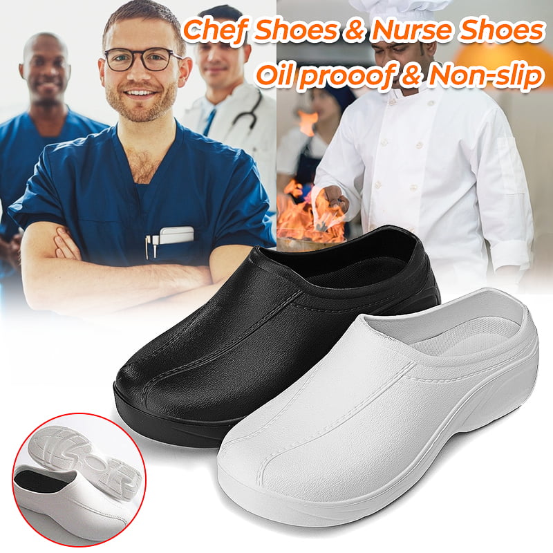 Jiyaru Men Women Work Clog Restaurant Chef Nurse Slip Resistant Shoes