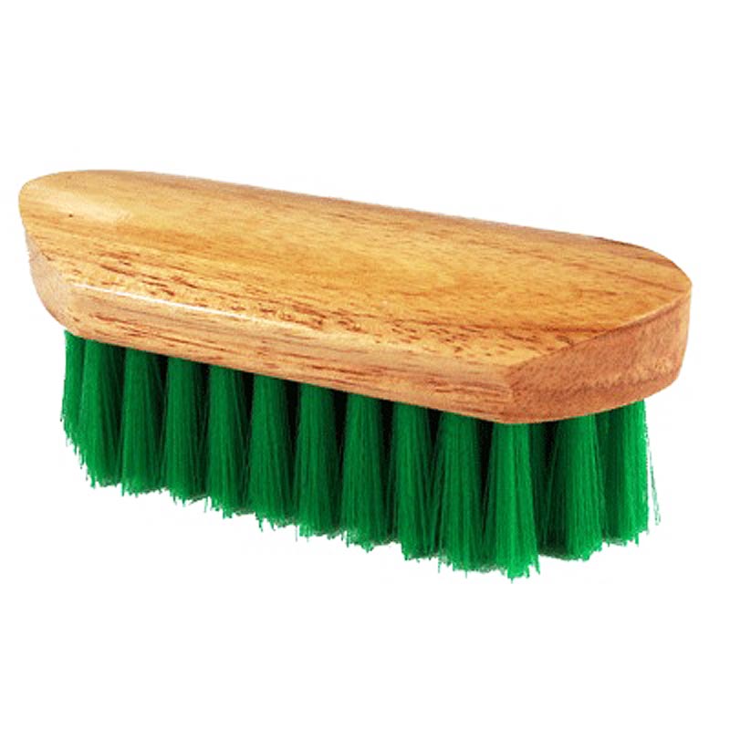 HILASON GREEN QUALITY WOOD BLOCK PLASTIC BRISTLE BRUSH HORSE GROOMING