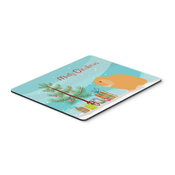 Carolines Treasures BB9335MP Holland Lop Rabbit Christmas Mouse Pad Hot Pad or Trivet Teal Large multicolor