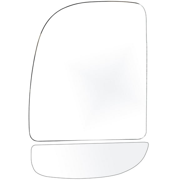 ECCPP Towing Mirror Glass 1999-2016 For Ford F-250 F-350 F-450 F-550 Super Duty 2000-2005 For Ford Excursion Manual Adjustment Left Side Upper Flat and Lower Convex Glasses Tow Mirror Glass