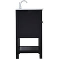 thumbnail image 5 of Elegant Decor Metropolis 19" Single Marble Top Bathroom Vanity in Black, 5 of 14