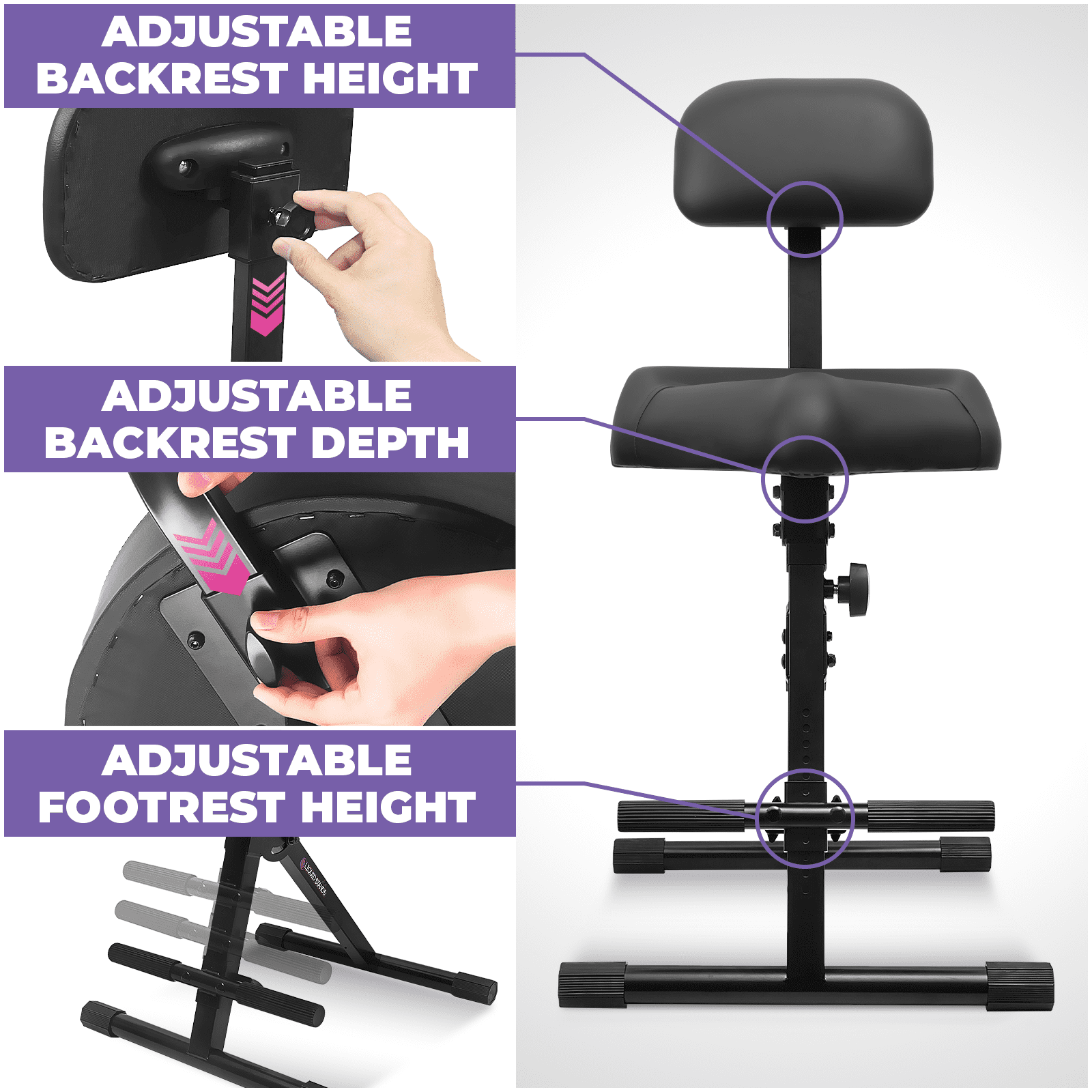 Liquid Stands Guitar Stool Adjustable Stool - Musician Drum Throne with Backrest - Guitar Seat Drum Seat, Musician Chair, Guitar Chair for Adults, Kids, Drummer, and Guitarist - Musician Stool