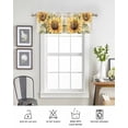 thumbnail image 6 of Sunflower Blossom Curtain Valance for Windows/Living Room/Kitchen/Bathroom/Café, Short Rod Pocket Tier Curtain Window Treatment Panel Spring Summer Retro Botanical Floral Topper Curtain 60''x18'', 6 of 6