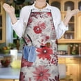 thumbnail image 6 of Pioneer Flower Floral Print Pattern Apron-Garden Aprons for Women with Pockets-Cotton Linen Waterproof Kitchen Cooking Gardening Aprons Adjustable for Kitchen,Cooking,BBQ and Salon 33x27 Inch, 6 of 7