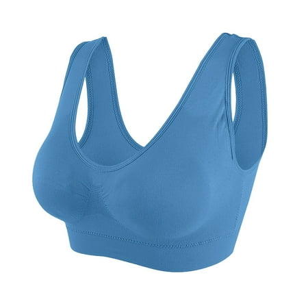 WTXUE Women Bras | Full Coverage Sports bras Plus Bra Ultra Thin Size Full Cup Tops Large Color Women Bra Womens Blouse | 1 X Womens Bra Blue 6XL
