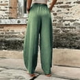 thumbnail image 4 of AOOCHASLIY Thanksgiving Day Women Pants Women's Casual Loose Baggy Pocket Pants Fashion Playsuit Trousers Overalls Cotton and Linen Pants, 4 of 5