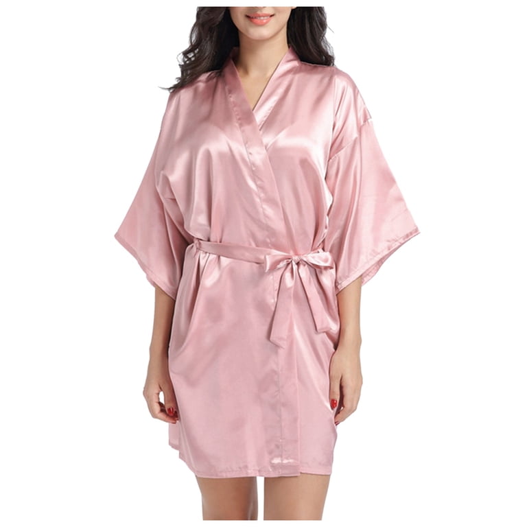Lixiuxyad Ladies Long Sleeve Shirt Women's Soft Long Satin Robes Long Silk  Robes Full Length Robes Kimonos Bath Robe Dressing Gowns - Walmart.com