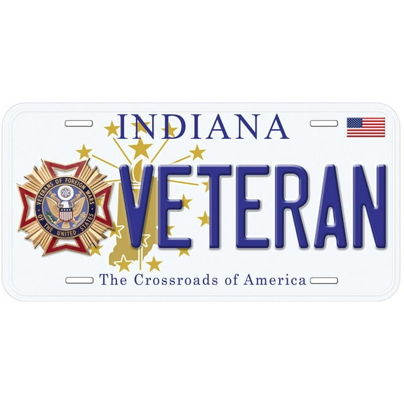 Indiana Veteran Novelty Car Auto License Plate
