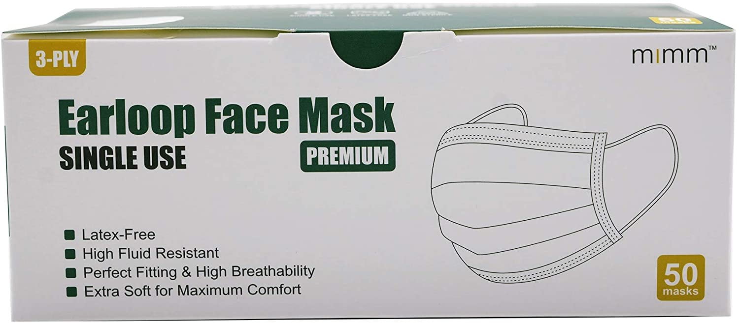 Iheyi Disposable 3-PLY Protective Earloop Face Masks (300 pieces Face Masks)