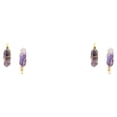 thumbnail image 1 of VONKY Hexagon Column Charm Women Handmade Hanging Pendant Multicolor Exquisite Crystal Charms Chain Earring Using Accessories Amethyst Amethyst 2Set, 1 of 6
