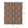 thumbnail image 5 of Red Ethnic Geometric Pattern Shower Curtain 72"x84" ,Bathroom Decorative Shower Curtains Set with 12 Hooks,Modern Waterproof Washable Shower Curtain, 5 of 6
