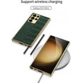 thumbnail image 6 of case for Samsung Galaxy S23 Ultra Case Electroplated Leather Soft Shell [Lens Protection] Samsung S23 Ultra Case Slim TPU Cover & Support Wireless Charging for Galaxy S23 Ultra, Purple, 6 of 8