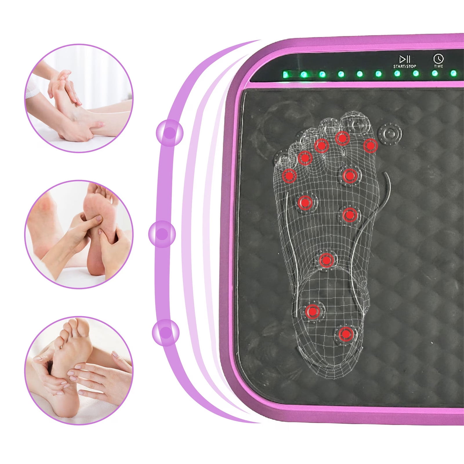 WEGFTDUOP Vibration Plate Exercise Machine with 120 Speed Levels - Vibrate Stand Shake-Whole Body Workout Platform for Weight Loss & Lymphatic Drainage