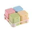thumbnail image 3 of Dailihome Food Grade Silicone Ice Tray Set, Leak Proof Small Ice Molds with Storage Base and Lid, Easy Release Freezing Kit for Cocktails Coffee, 4.33x2.17 in, 3 of 6