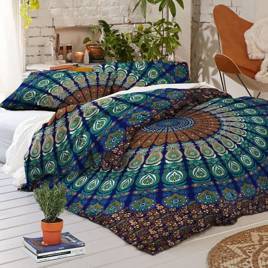 Indian Duvet Doona Mandala Hippie Bohemian New Quilt 2 pillow Cover Blanket,30 