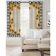 thumbnail image 2 of Sunflowers Blackout Curtains for Bedroom Living Room Darkening Curtains 84 Inch Length 2 Panels Set Summer Country Botanical Yellow Flowers Plaid Window Curtain Window Treatment Drapes 42"x84", 2 of 9