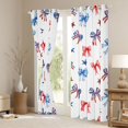 thumbnail image 3 of Manfei Kids Children Cartoon Ribbon Bow-Tie Curtains Pack of 2 (42x84 Each),USA Flag Curtains Blackout,Stars Print Bedroom Curtains,Breathable Home Decor, 3 of 6
