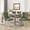 Green,Chenille, variant on Farmhouse Dining Table Set for 4, Rectangular Wooden Table& 4 Upholstered Kitchen Chairs with Nailhead Accents for Dining Hub,Breakfast Nook